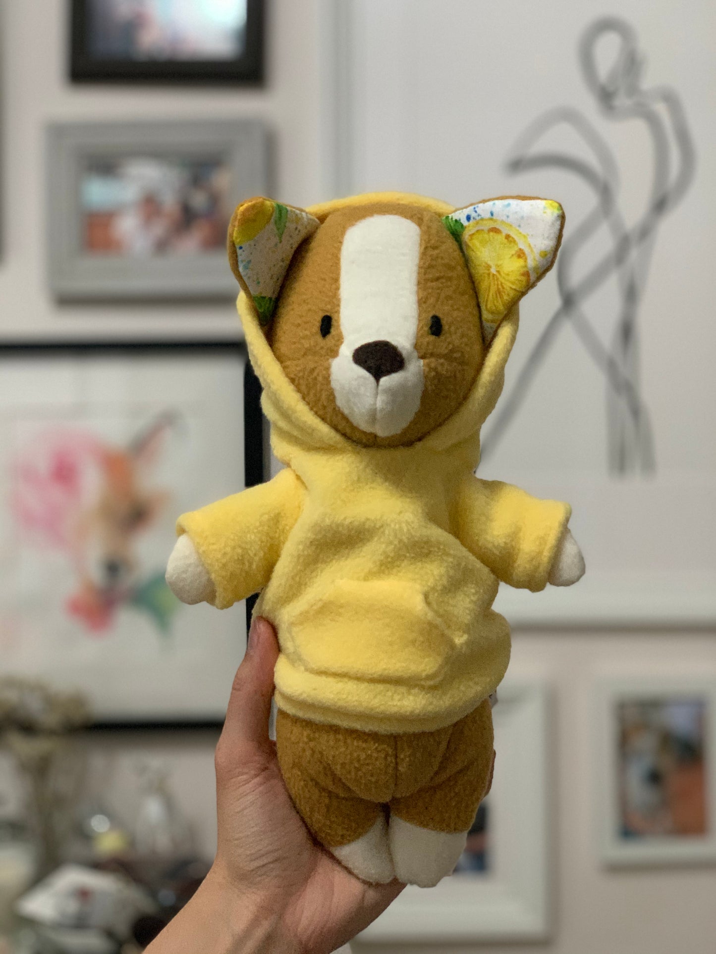 Plushie Hoodie - Yellow