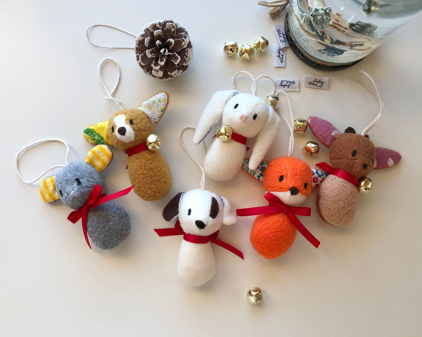 Plushie Ornaments - Set of 6