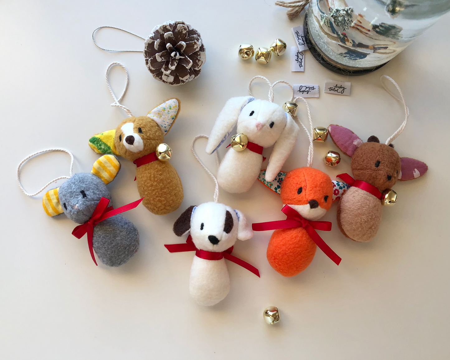 Plushie Ornaments - Set of 4