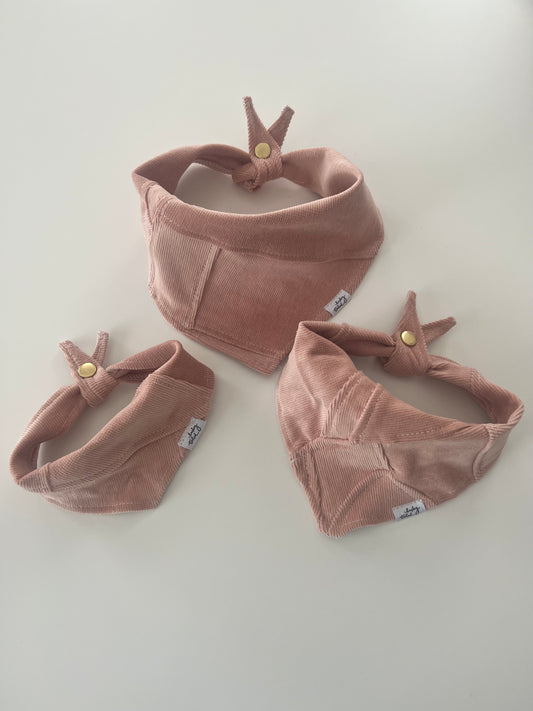 ZERO WASTE Pink Corduroy Bandana