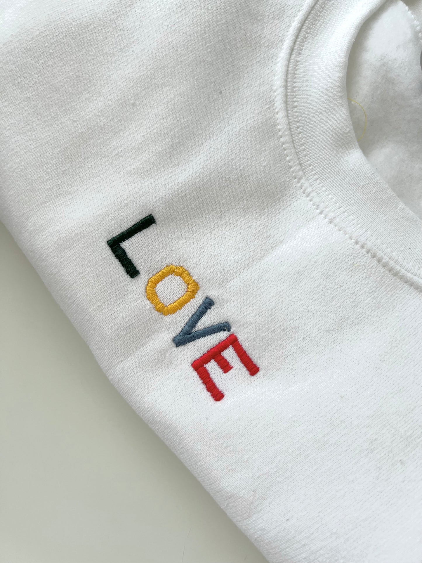 LOVE Crewneck Sweater - White